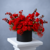 30 Red Rose & Carnation Basket Arrangement