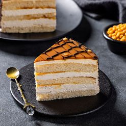 Butterscotch Cream Pastries - Eggless Treat for Two Cake