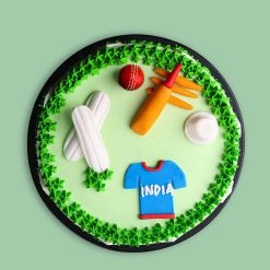Cricket Cake Green Field Fondant Celebration