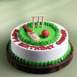 Alternative view of Scrumptious Cricket Theme Celebration Cake