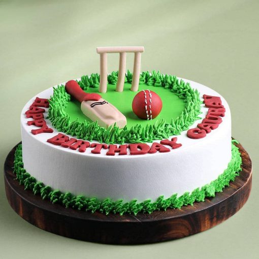 Scrumptious Cricket Theme Celebration Cake - Image 3