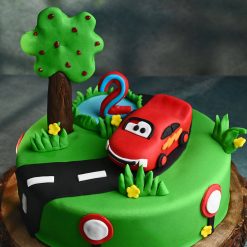 Fresh-Baked Car Theme Cake Race to Deliciousness!