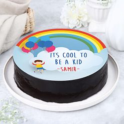 Chocolate Dream Cake for Kids Photo-Print Round Cake