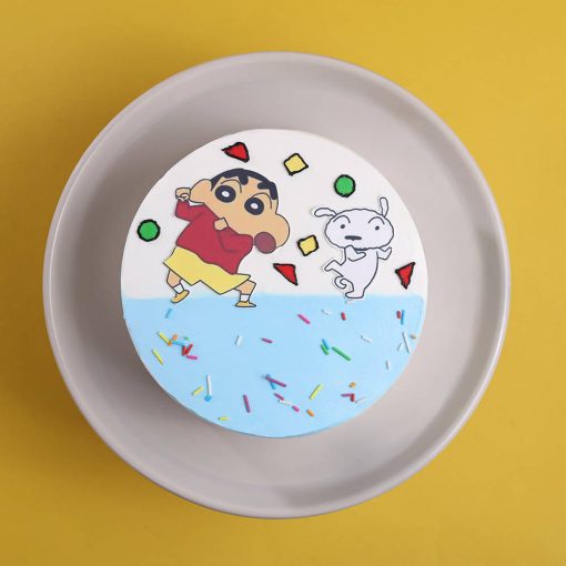 Fun Character Cake - Shinchan & Shiro Party Delight