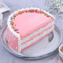 Vanilla Cream Cake in Pink A Sweet Delight
