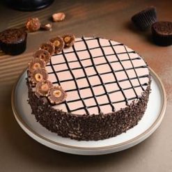 Alternative view of Chocolate Hazelnut Dream Cake with Ferrero Rocher Topping