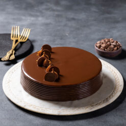 Round Chocolate Truffle Bakery Cake