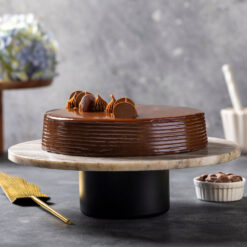 Alternative view of Round Chocolate Truffle Bakery Cake