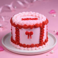 Alternative view of Chocolate Bow Cake Teddy Love Card Combo