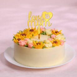 Sunflower and Rose Designer Cake