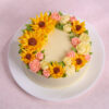 Sunflower and Rose Designer Cake
