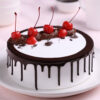 Chocolate Cherry Black Forest Cake front view